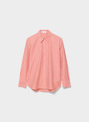 New Essential Relaxed Poplin Shirt - CRMN STRP LT B/PPY RD