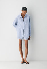 AirPlush Cotton™ Sail Shirt - LINSEY STRP FCH BL/WHT