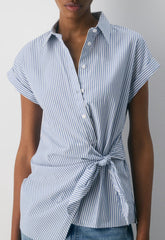 Blueprint Poplin Shirt - LNY STP FRC BL/BRT WHT