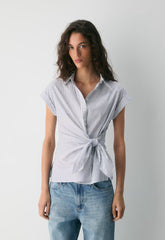 Blueprint Poplin Shirt - MLN STRP BR WHT/HBR NY