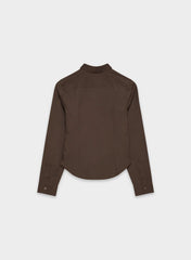Chronicle Slim Poplin Shirt - RICH MOCHA BROWN