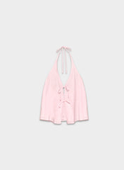 Rove Linen Halter Top - VILLA PINK