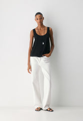 Asset Satin Top - BLACK
