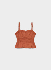 Regency Linen Camisole - MARINER TERRACOTTA