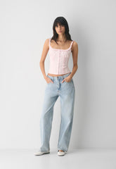 Gumdrop Poplin Top - RIPPLE BLUE