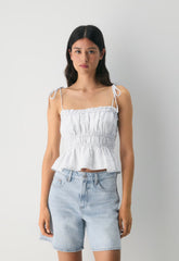 Regency Linen Camisole - MARINER TERRACOTTA