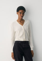 Bare Cashmere Laureate Cardigan - LIGHT BIRCH