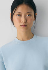 Cozy Sweatfleece Perfect Crew Sweatshirt - NO-STRESS BEACH BLUE