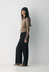 Essential Cashmere Idyllic Zip Hoodie - HEATHER FOLIO TAUPE