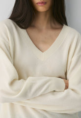 Bare Cashmere Composition Sweater - LIGHT BIRCH