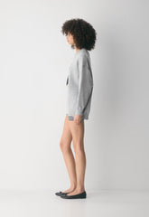 Cotton Charm™ Peggy Icon Sweater - HEATHER CHROME/GEORGE