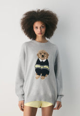 Cotton Charm™ Peggy Icon Sweater - HTHR CHROME /HARLEY