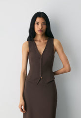 Attire Vest - Crepette™ - RICH MOCHA BROWN
