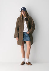 Soundwave Waxed Trench Coat - SYCAMORE BROWN