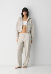 Cozy Sweatfleece Mega Cargo™ Sweatpant - HEATHER ECRU