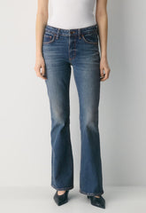 Denim Forum Denise Mid-Rise Flare Jean - VINTAGE DARK BLUE