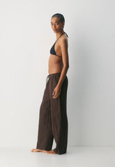 Sail Linen Pant - RICH MOCHA BROWN