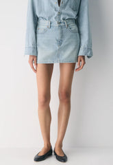 Denim Forum The '90s Ricci Denim Skirt - 15 YRS BRL THR BLEU