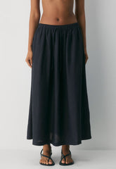 Socialite Linen Skirt - ADMIRAL