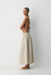 Socialite Linen Skirt - UNDYED ECRU
