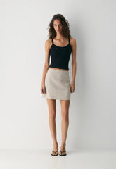 Classic Mini Skirt - PowerLinen™ - UNDYED DARK ECRU