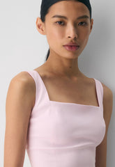 '90s Slit Satin Midi Dress - VILLA PINK