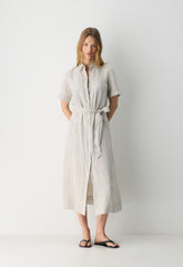Eleta Linen Maxi Dress - UNDYED ECRU