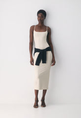 Casual Contour Summon Maxi Cami Dress - HEATHER LIGHT OATMEAL