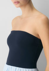 Fluid Poplin Dress - VILLA BLUE/ADMIRAL