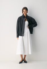Technique Poplin Cami Dress - BRIGHT WHITE