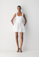 Revive Poplin Mini Dress - BRIGHT WHITE