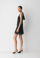 Suite Satin Dress - BLACK/BLACK