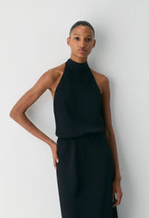 Central Halter Dress - BLACK