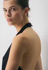 Skyward Halter Dress - BLACK