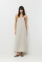 Sunpost Linen Halter Dress - UNDYED ECRU