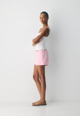 Cozy Sweatfleece Boyfriend Lo-Rise Mini Short - MILKSHAKE PINK