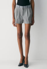 Pleated Mini Short - Eversential™ - HEATHER DARK GREY