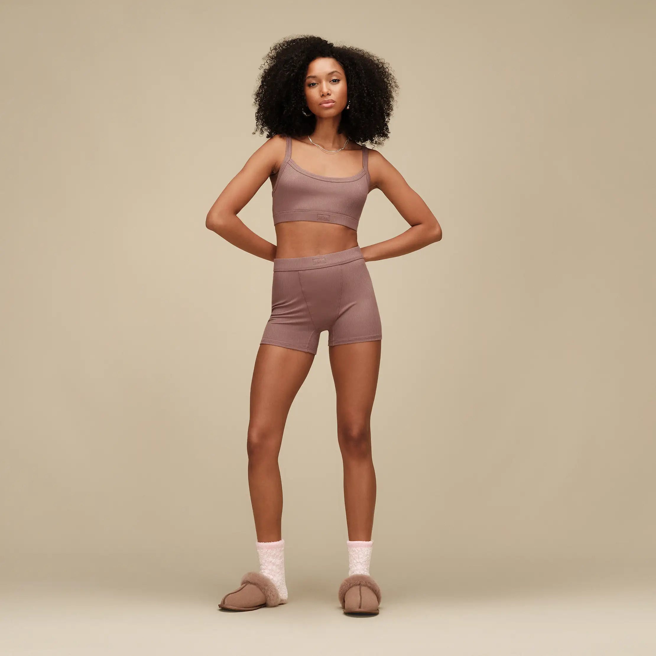 Women's Cozy Chenille Sock - SEASHELL PINK