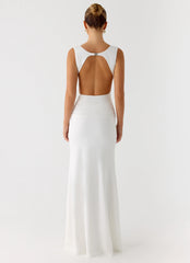 Cherry Sky Maxi Dress - White