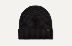 Men's Waffle Cuff Hat - BLACK