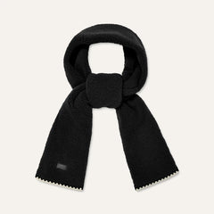 Women's UGGfluff Scalloped Scarf - BLACK
