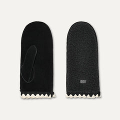 Women's UGGfluff Scalloped Mitten - BLACK