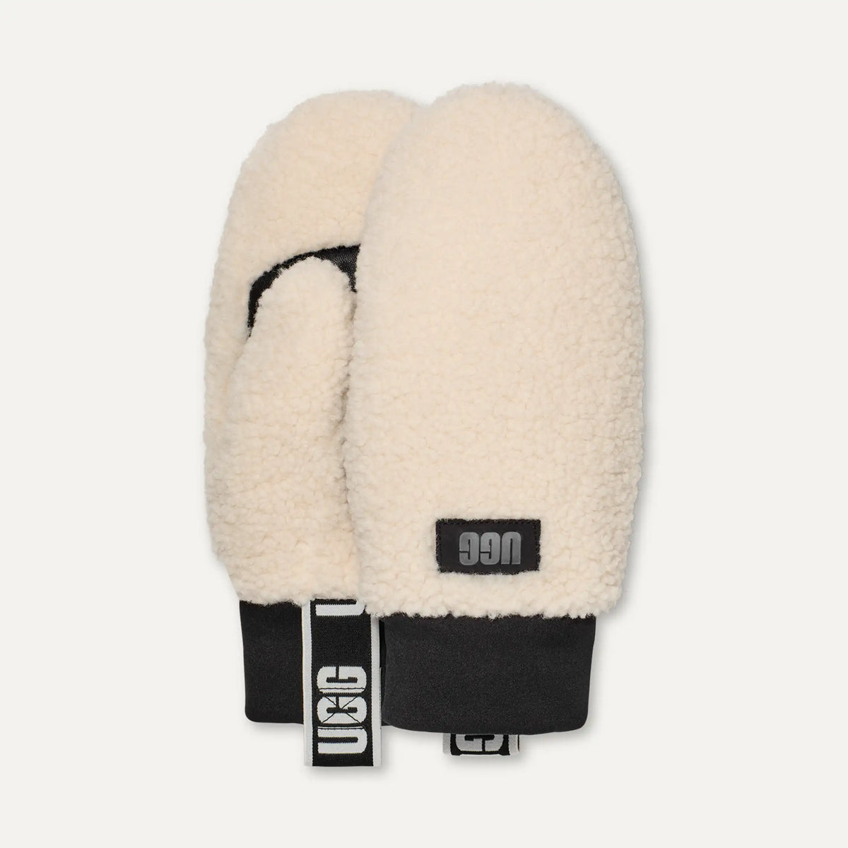 Women's UGGfluff Mitten With Logo Tape - NIMBUS