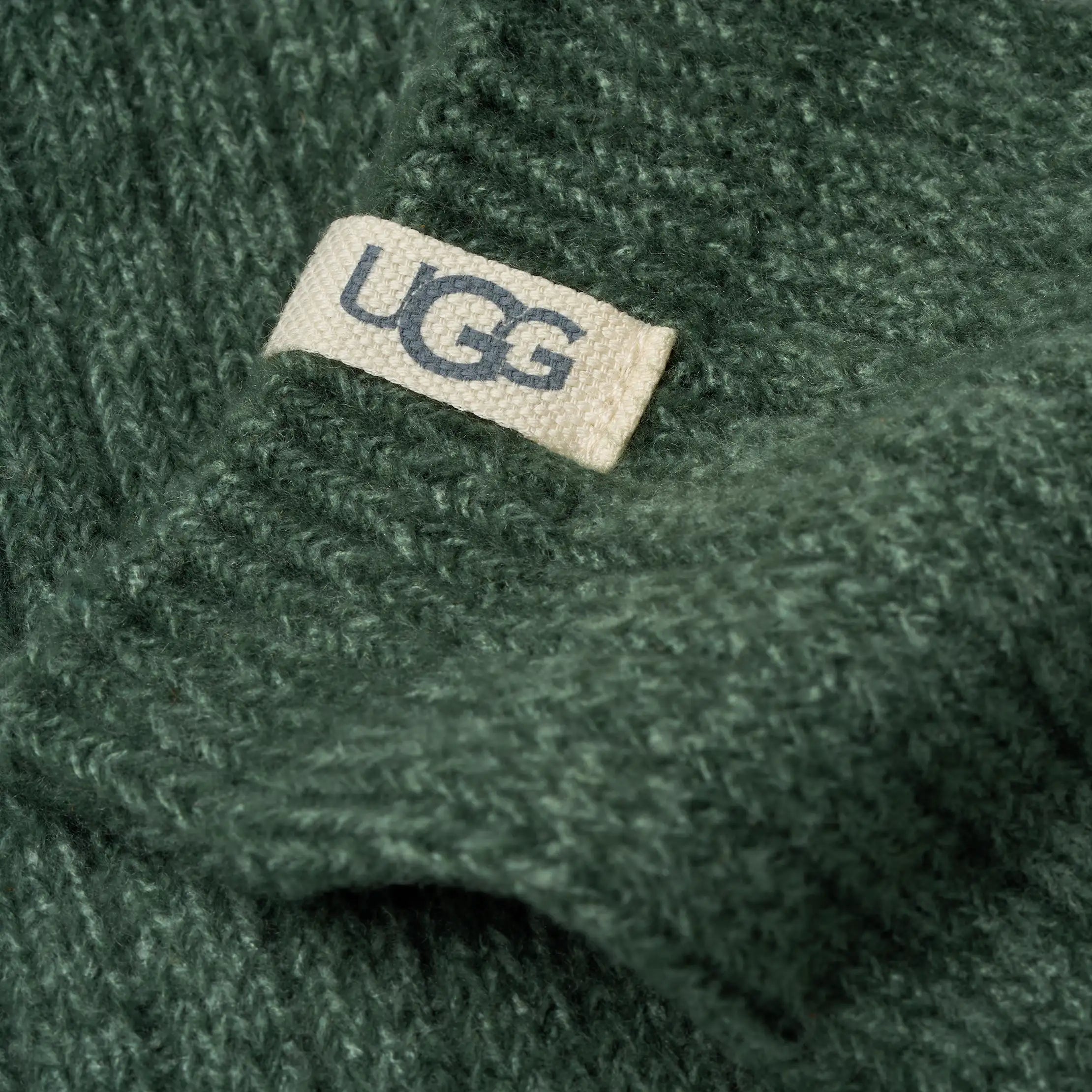 Women's Rib Knit Slouchy Crew Sock - GREEN STONE