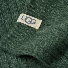 Women's Rib Knit Slouchy Crew Sock - GREEN STONE