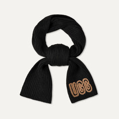 Women's Chunky Crafted Rib Scarf - BLACK