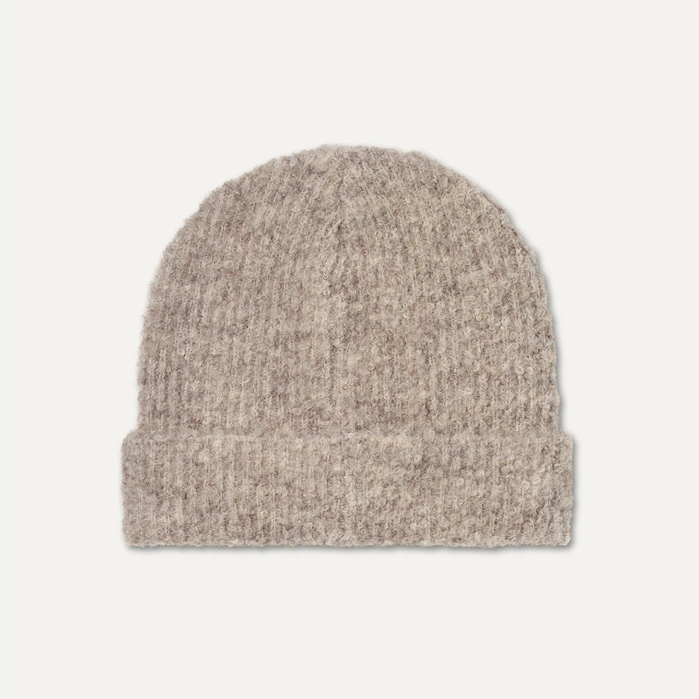 Men's Boucle Cuff Beanie - OYSTER HEATHER