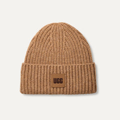 Men's Chunky Rib Beanie - CAMEL