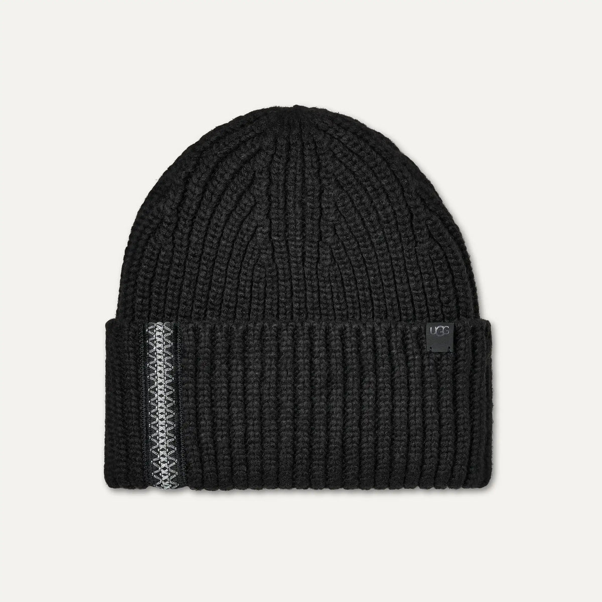 Men's Chunky Rib UGGbraid Beanie - BLACK