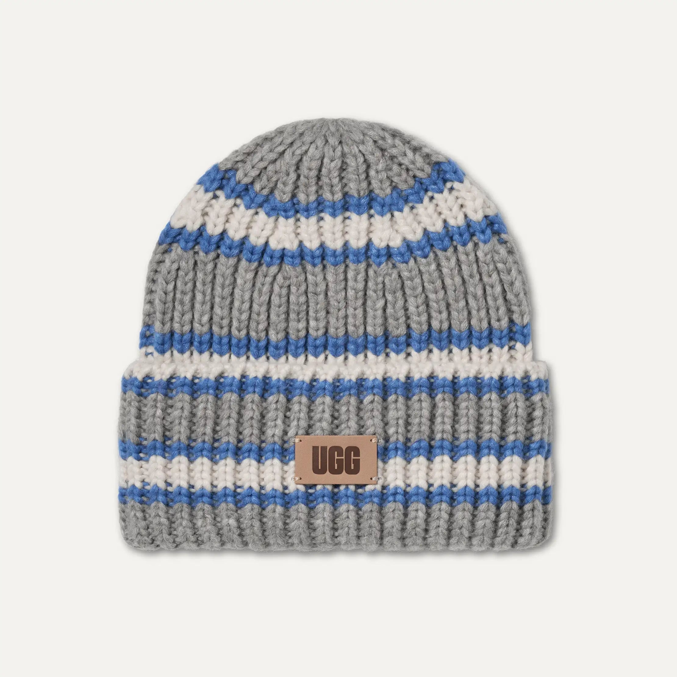 Kids' Chunky Rib Beanie - TURACO BLUE MULTI STRIPE